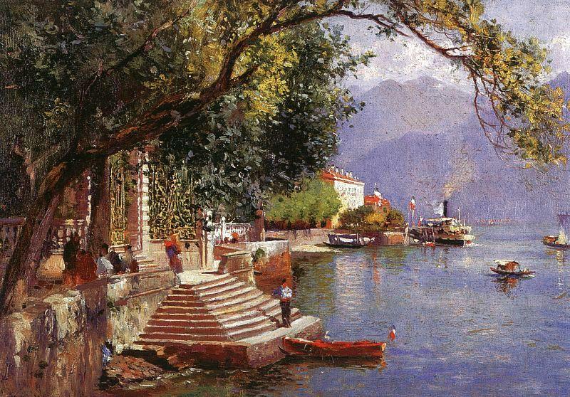 John Douglas Woodward Villa Carlotta, Lake Como China oil painting art